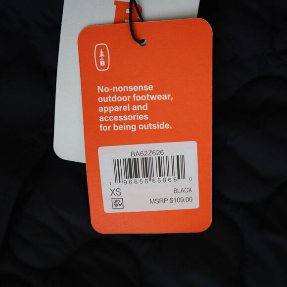 Bass Outdoor Women XS Black Mixed Media Ripstop Quilted Sherpa Hooded Jacket $10 - Picture 9 of 11